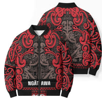 Aotearoa Iwi Ngati Awa Bomber Puffer Jacket Maori Wharenui House Tribal Pattern LT9 - Polynesian Pride