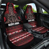 Aotearoa Iwi Ngati Awa Car Seat Cover Maori Wharenui House Tribal Pattern LT9 One Size Red - Polynesian Pride