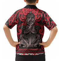 Aotearoa Iwi Ngati Awa Kid Hawaiian Shirt Maori Wharenui House Tribal Pattern LT9 - Polynesian Pride
