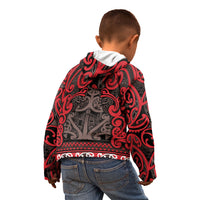 Aotearoa Iwi Ngati Awa Kid Hoodie Maori Wharenui House Tribal Pattern LT9 - Polynesian Pride