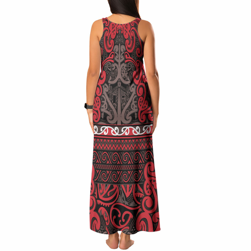 Aotearoa Iwi Ngati Awa Tank Maxi Dress Maori Wharenui House Tribal Pattern LT9 - Polynesian Pride