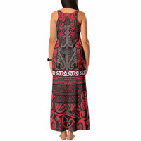 Aotearoa Iwi Ngati Awa Tank Maxi Dress Maori Wharenui House Tribal Pattern LT9 - Polynesian Pride