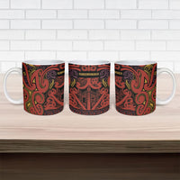 Aotearoa Iwi Rongowhakaata Ceramic Mug Maori Wharenui House Tribal Pattern LT9 - Polynesian Pride