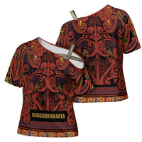 Aotearoa Iwi Rongowhakaata Cross Shoulder Shirt Maori Wharenui House Tribal Pattern LT9 - Polynesian Pride