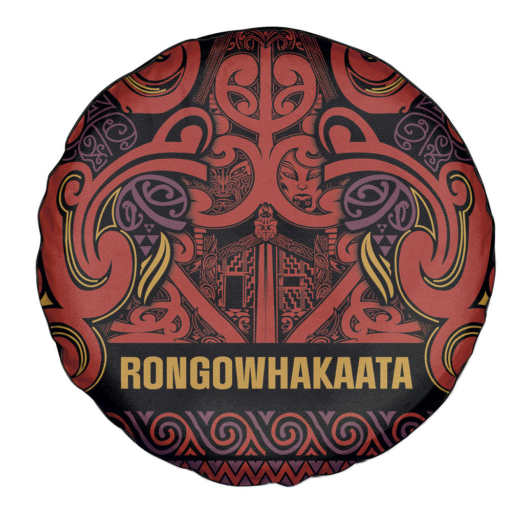 Aotearoa Iwi Rongowhakaata Spare Tire Cover Maori Wharenui House Tribal Pattern LT9 - Polynesian Pride