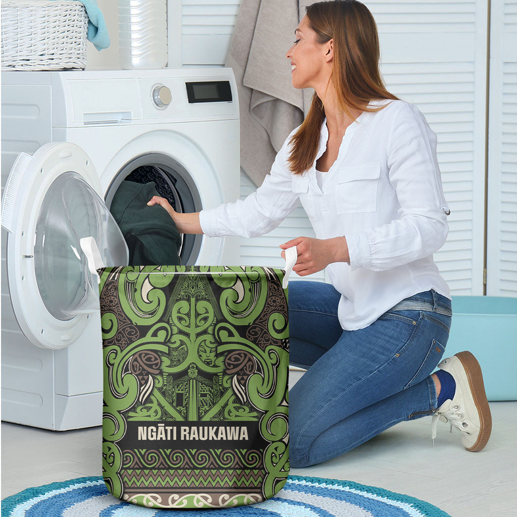 Aotearoa Iwi Ngati Raukawa Laundry Basket Maori Wharenui House Tribal Pattern LT9 - Polynesian Pride