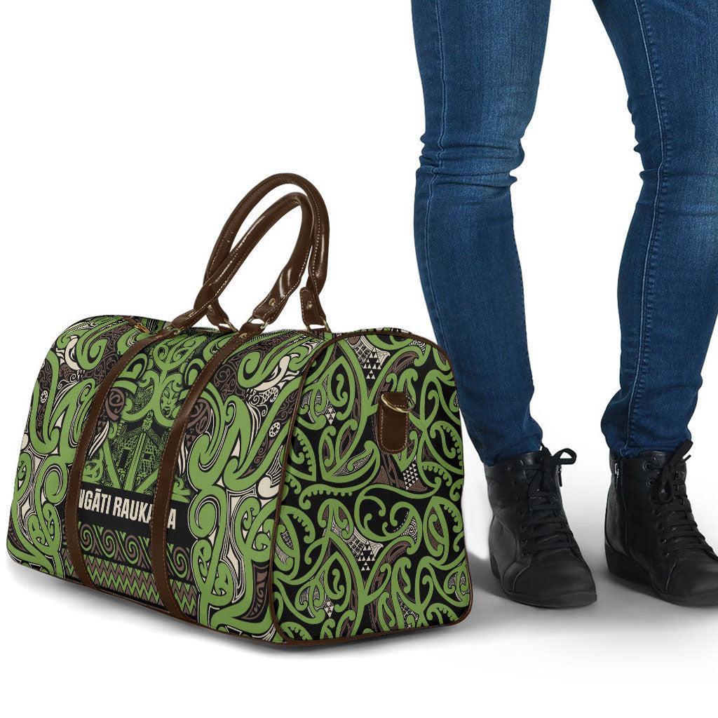 Aotearoa Iwi Ngati Raukawa Travel Bag Maori Wharenui House Tribal Pattern LT9 - Polynesian Pride