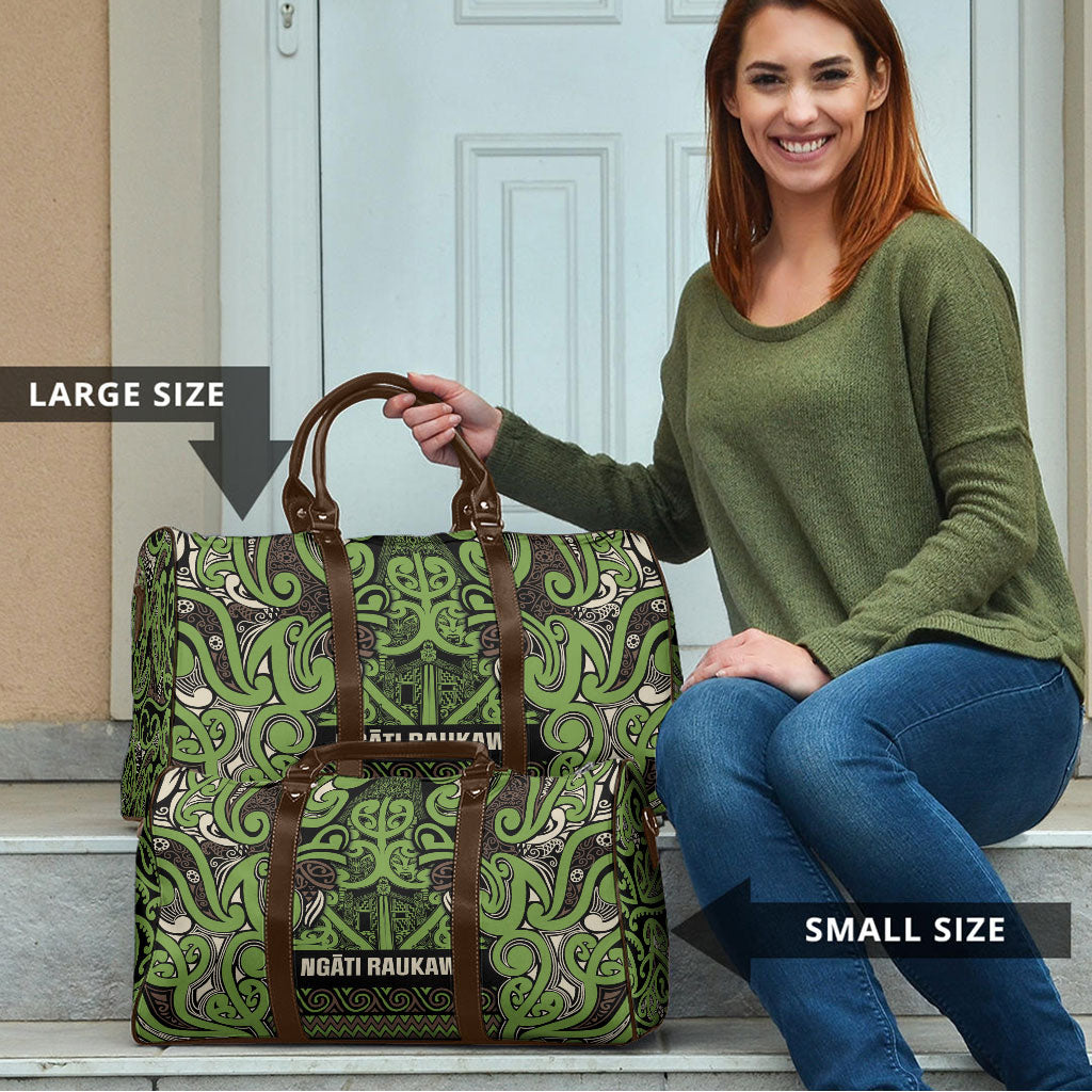 Aotearoa Iwi Ngati Raukawa Travel Bag Maori Wharenui House Tribal Pattern LT9 - Polynesian Pride