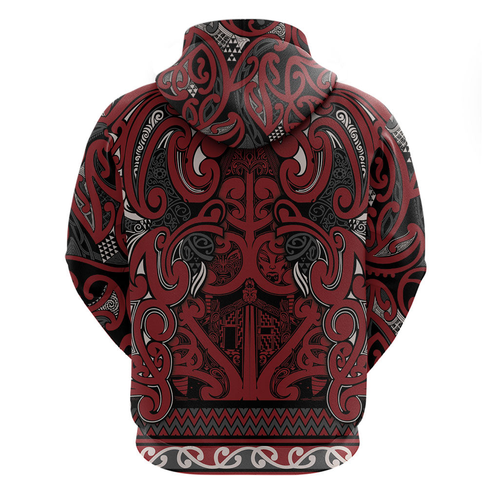 Aotearoa Iwi Ngati Toa Hoodie Maori Wharenui House Tribal Pattern LT9 - Polynesian Pride