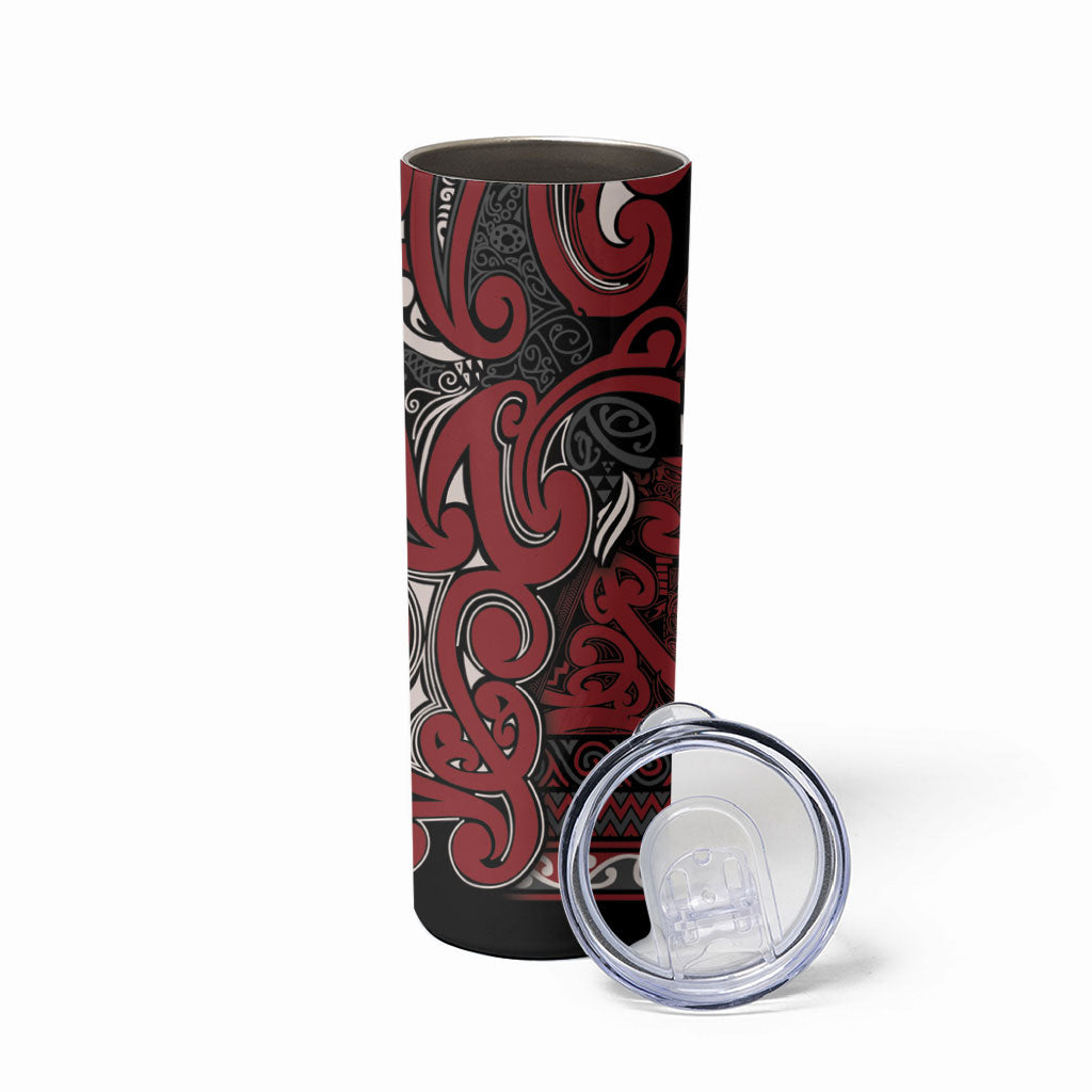 Aotearoa Iwi Ngati Toa Skinny Tumbler Maori Wharenui House Tribal Pattern LT9 - Polynesian Pride
