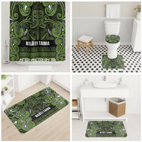 Aotearoa Iwi Ngāti Tama ki Taranaki Trust Bathroom Set Maori Wharenui House Tribal Pattern LT9 - Polynesian Pride