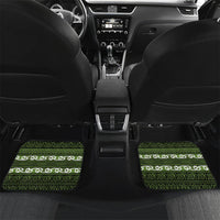 Aotearoa Iwi Ngāti Tama ki Taranaki Trust Car Mats Maori Wharenui House Tribal Pattern LT9 Set 2pcs - Back Lime - Polynesian Pride