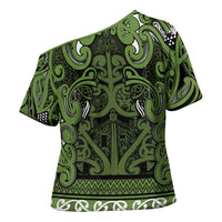 Aotearoa Iwi Ngāti Tama ki Taranaki Trust Cross Shoulder Shirt Maori Wharenui House Tribal Pattern LT9 - Polynesian Pride