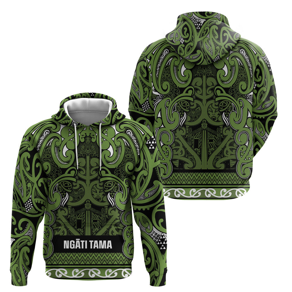 Aotearoa Iwi Ngāti Tama ki Taranaki Trust Hoodie Maori Wharenui House Tribal Pattern LT9 - Polynesian Pride