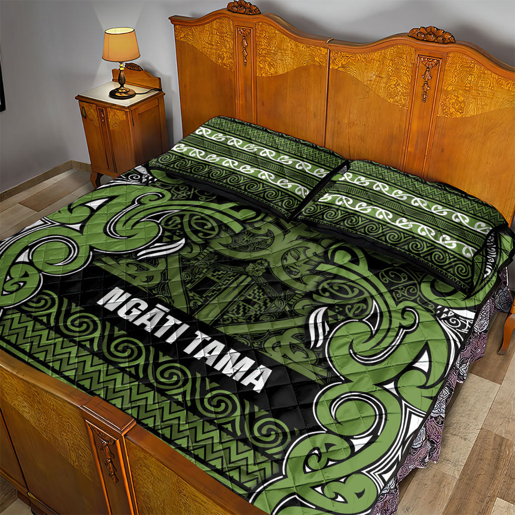 Aotearoa Iwi Ngāti Tama ki Taranaki Trust Quilt Bed Set Maori Wharenui House Tribal Pattern LT9 - Polynesian Pride