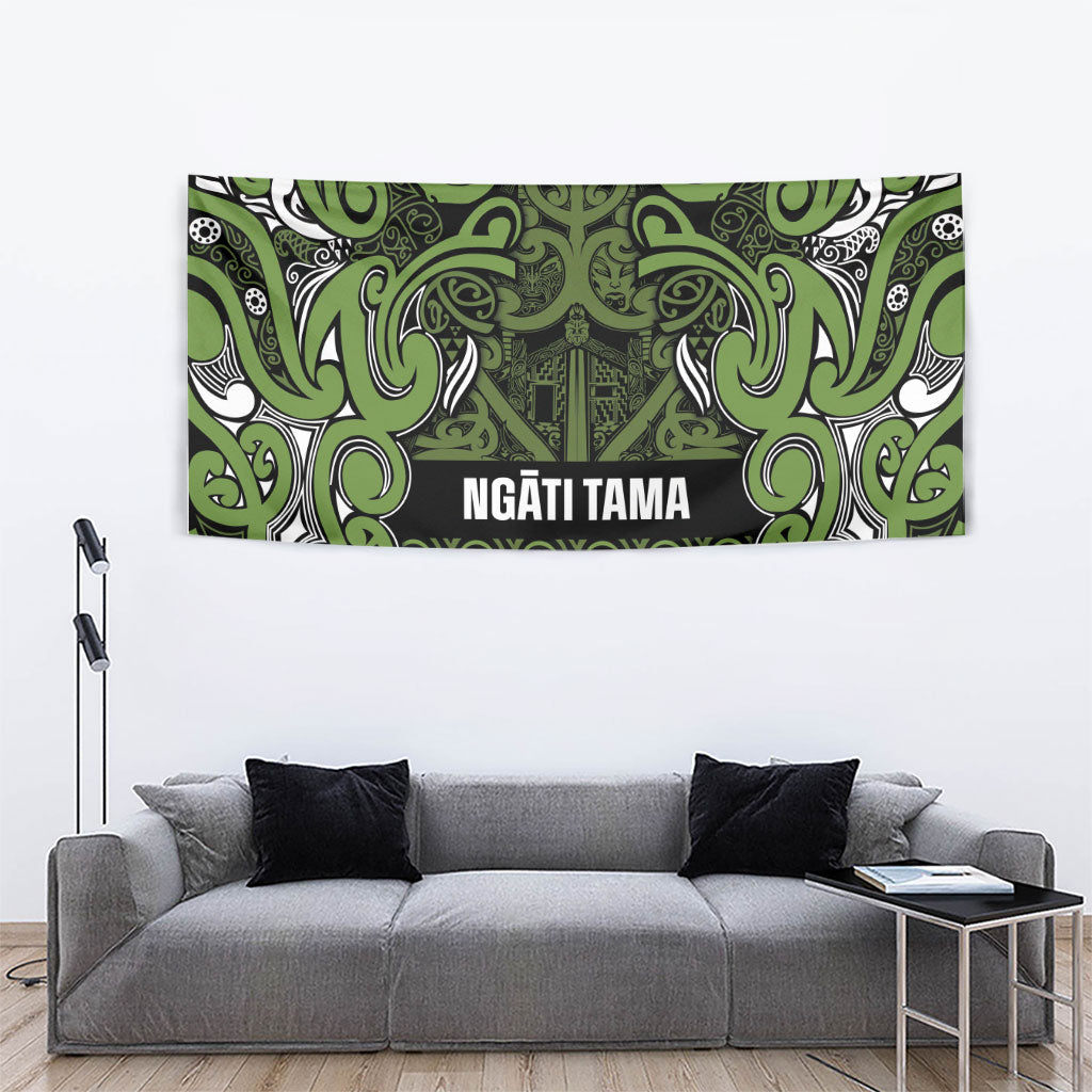 Aotearoa Iwi Ngāti Tama ki Taranaki Trust Tapestry Maori Wharenui House Tribal Pattern LT9 - Polynesian Pride