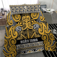 Aotearoa Iwi Ngāti Tama ki Te Waipounamu Trust Bedding Set Maori Wharenui House Tribal Pattern LT9 - Polynesian Pride