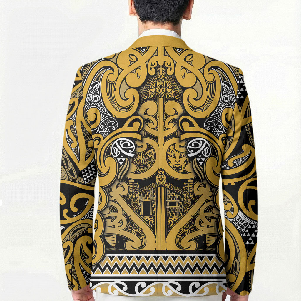 Aotearoa Iwi Ngāti Tama ki Te Waipounamu Trust Blazer Maori Wharenui House Tribal Pattern LT9 - Polynesian Pride