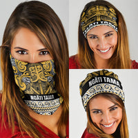 Aotearoa Iwi Ngāti Tama ki Te Waipounamu Trust Neck Gaiter Maori Wharenui House Tribal Pattern LT9 - Polynesian Pride