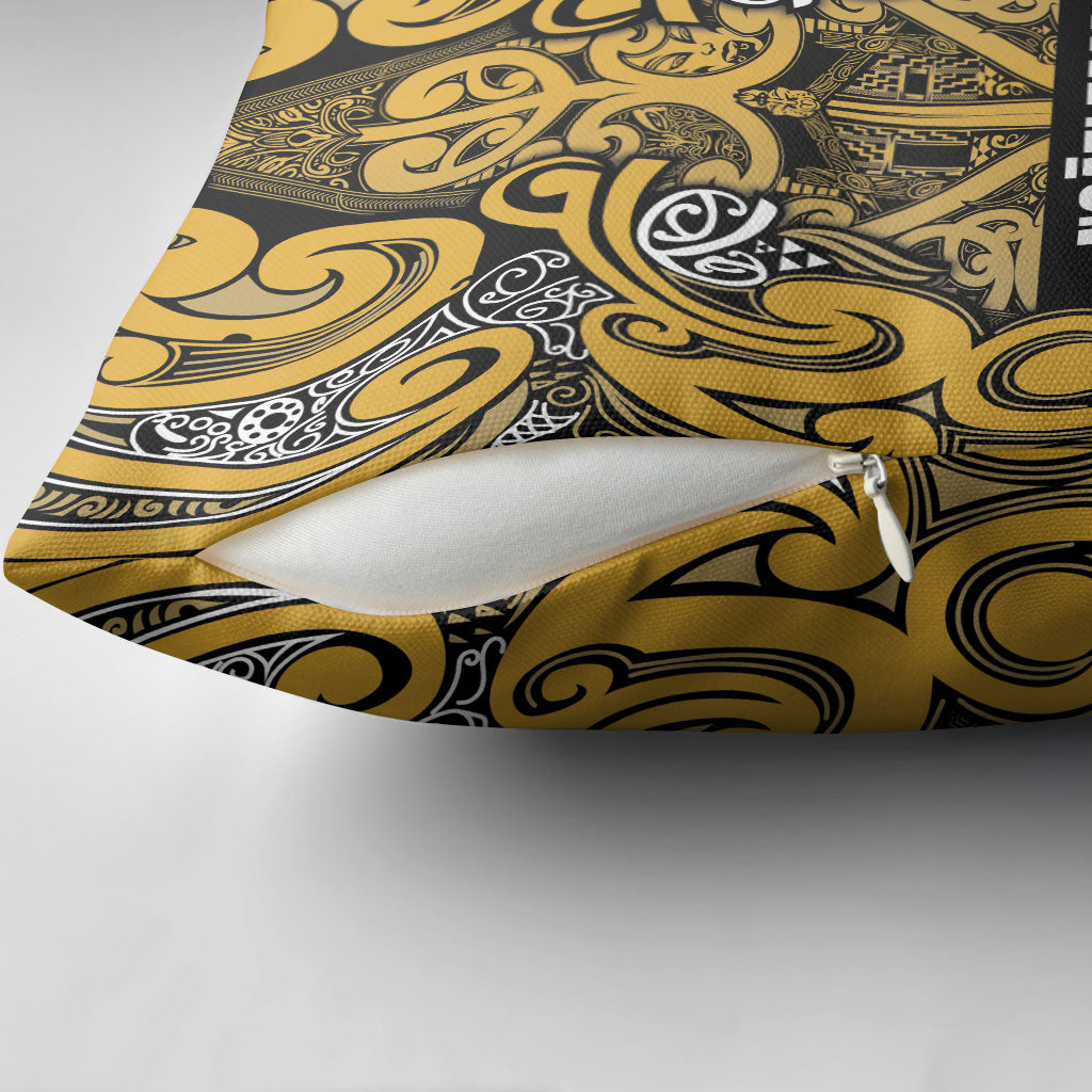 Aotearoa Iwi Ngāti Tama ki Te Waipounamu Trust Pillow Cover Maori Wharenui House Tribal Pattern LT9 - Polynesian Pride