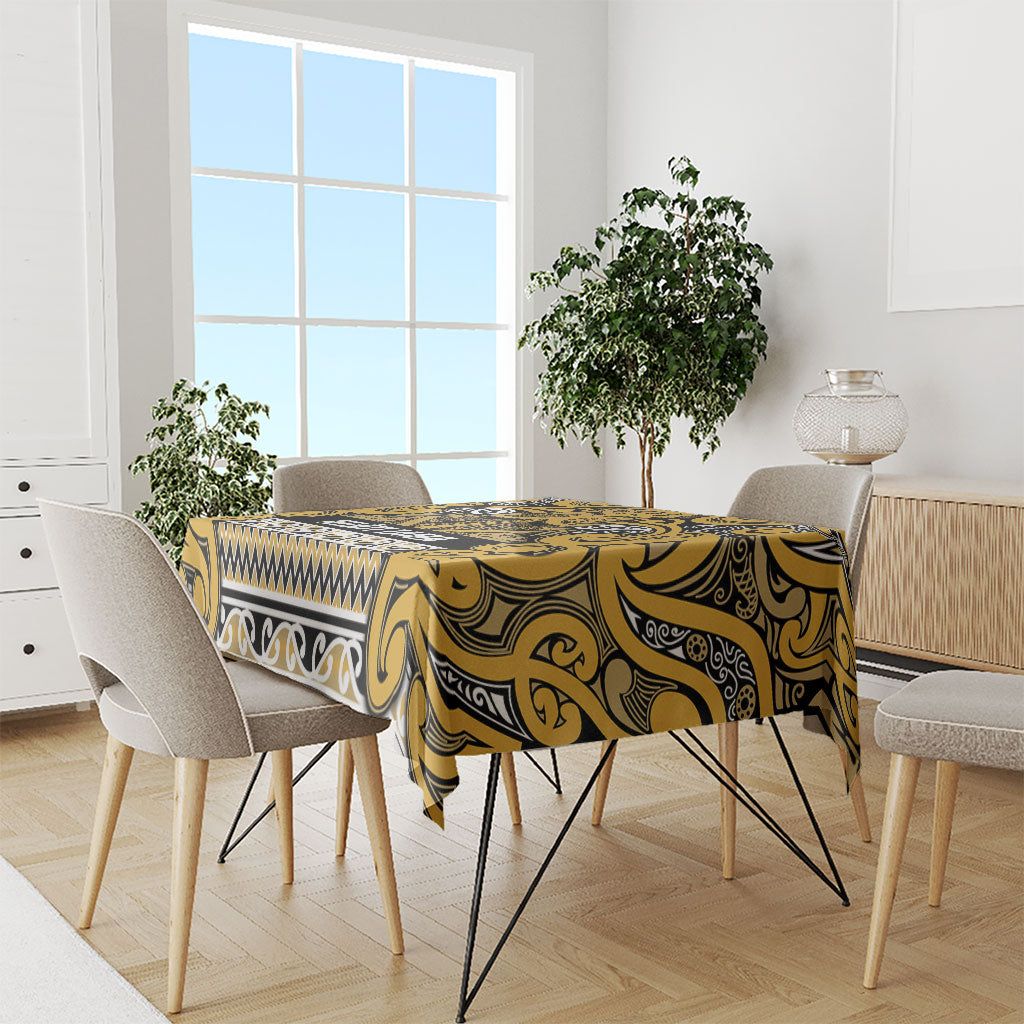 Aotearoa Iwi Ngāti Tama ki Te Waipounamu Trust Tablecloth Maori Wharenui House Tribal Pattern LT9 - Polynesian Pride