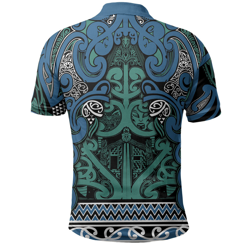 Aotearoa Iwi Ngati Mutunga Polo Shirt Maori Wharenui House Tribal Pattern LT9 - Polynesian Pride