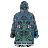 Aotearoa Iwi Ngati Mutunga Wearable Blanket Hoodie Maori Wharenui House Tribal Pattern LT9 - Polynesian Pride