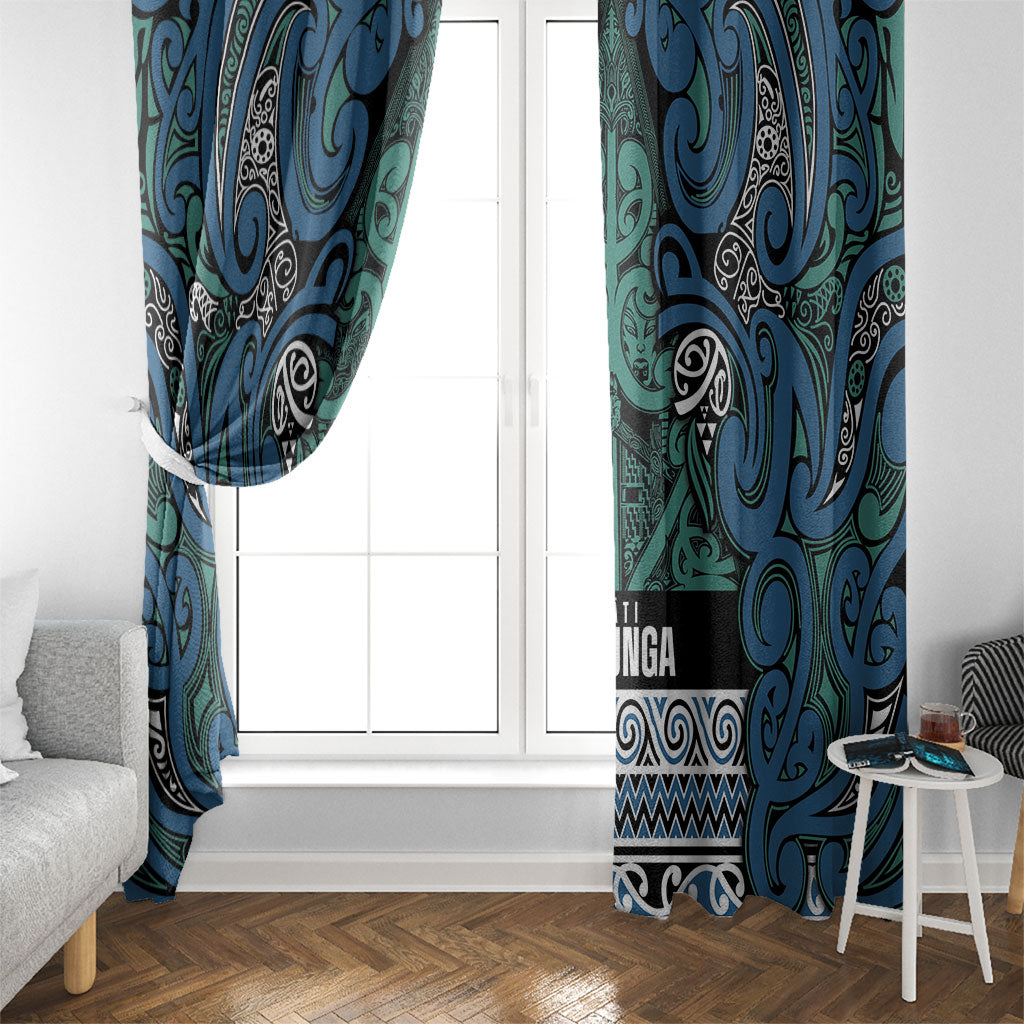 Aotearoa Iwi Ngati Mutunga Window Curtain Maori Wharenui House Tribal Pattern LT9 - Polynesian Pride