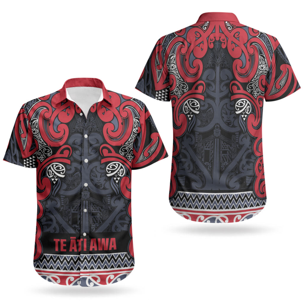 Aotearoa Iwi Te ati Awa Couples Matching Summer Maxi Dress and Hawaiian Shirt Maori Wharenui House Tribal Pattern LT9 - Polynesian Pride
