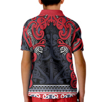 Aotearoa Iwi Te ati Awa Kid Polo Shirt Maori Wharenui House Tribal Pattern LT9 - Polynesian Pride