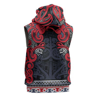 Aotearoa Iwi Te ati Awa Sleeveless Zip Hoodie Maori Wharenui House Tribal Pattern LT9 - Polynesian Pride