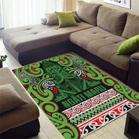 Aotearoa Iwi Ngati Maru Hauraki Area Rug Maori Wharenui House Tribal Pattern LT9 - Polynesian Pride