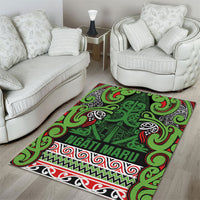 Aotearoa Iwi Ngati Maru Hauraki Area Rug Maori Wharenui House Tribal Pattern LT9 - Polynesian Pride
