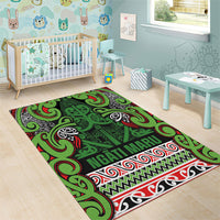 Aotearoa Iwi Ngati Maru Hauraki Area Rug Maori Wharenui House Tribal Pattern LT9 - Polynesian Pride
