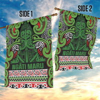 Aotearoa Iwi Ngati Maru Hauraki Garden Flag Maori Wharenui House Tribal Pattern LT9 - Polynesian Pride