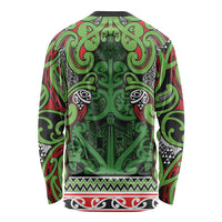 Aotearoa Iwi Ngati Maru Hauraki Long Sleeve Shirt Maori Wharenui House Tribal Pattern LT9 - Polynesian Pride