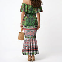 Aotearoa Iwi Ngati Maru Hauraki Mermaid Dress Maori Wharenui House Tribal Pattern LT9 - Polynesian Pride