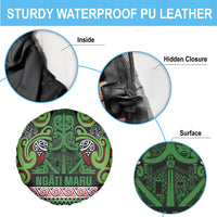 Aotearoa Iwi Ngati Maru Hauraki Spare Tire Cover Maori Wharenui House Tribal Pattern LT9 - Polynesian Pride