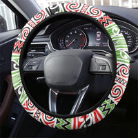Aotearoa Iwi Ngati Maru Hauraki Steering Wheel Cover Maori Wharenui House Tribal Pattern LT9 - Polynesian Pride