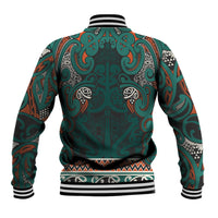 Aotearoa Iwi Ngāti Maru Taranaki Baseball Jacket Maori Wharenui House Tribal Pattern LT9 - Polynesian Pride