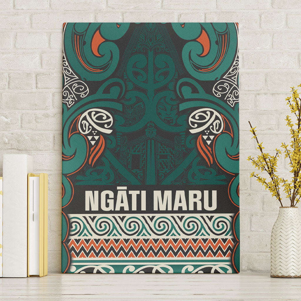 Aotearoa Iwi Ngāti Maru Taranaki Canvas Wall Art Maori Wharenui House Tribal Pattern