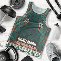 Aotearoa Iwi Ngāti Maru Taranaki Men Tank Top Maori Wharenui House Tribal Pattern LT9 - Polynesian Pride