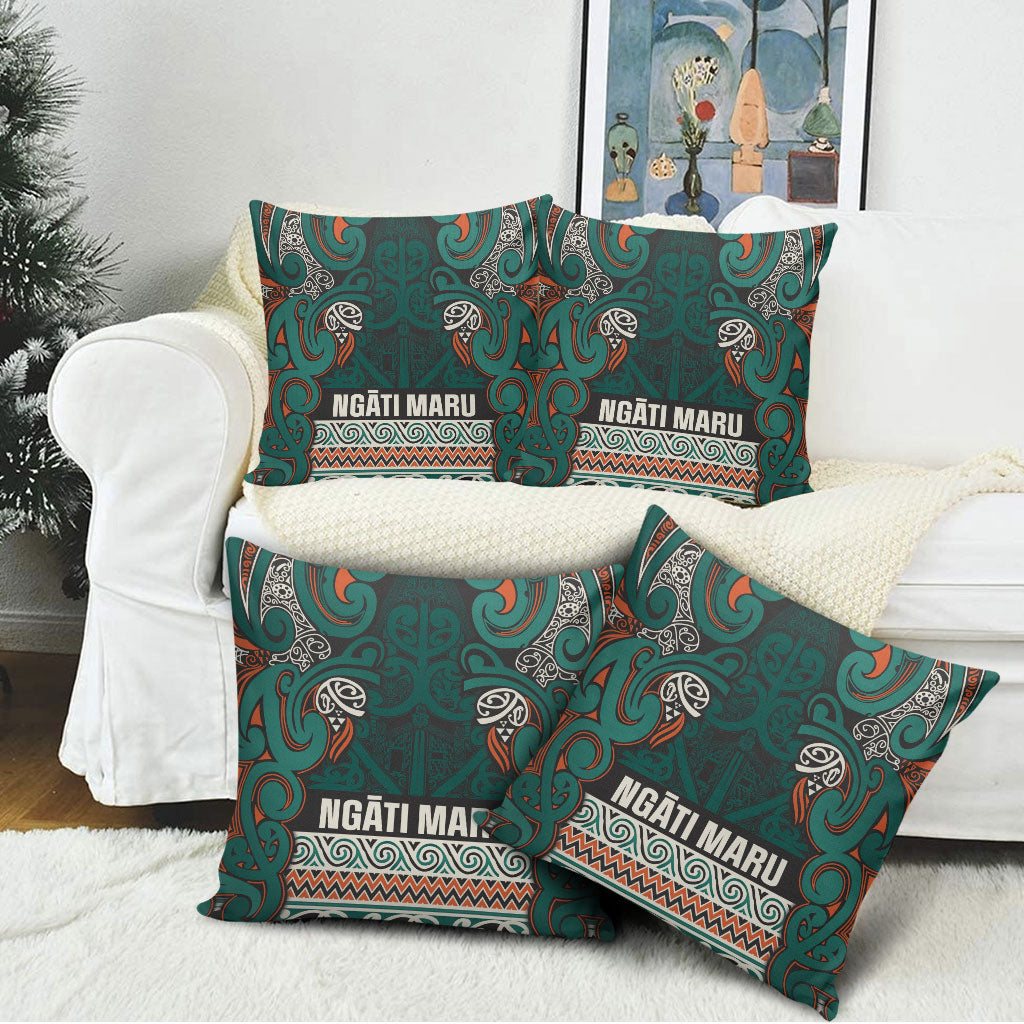 Aotearoa Iwi Ngāti Maru Taranaki Pillow Cover Maori Wharenui House Tribal Pattern LT9 - Polynesian Pride