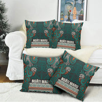Aotearoa Iwi Ngāti Maru Taranaki Pillow Cover Maori Wharenui House Tribal Pattern LT9 - Polynesian Pride