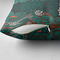 Aotearoa Iwi Ngāti Maru Taranaki Pillow Cover Maori Wharenui House Tribal Pattern LT9 - Polynesian Pride