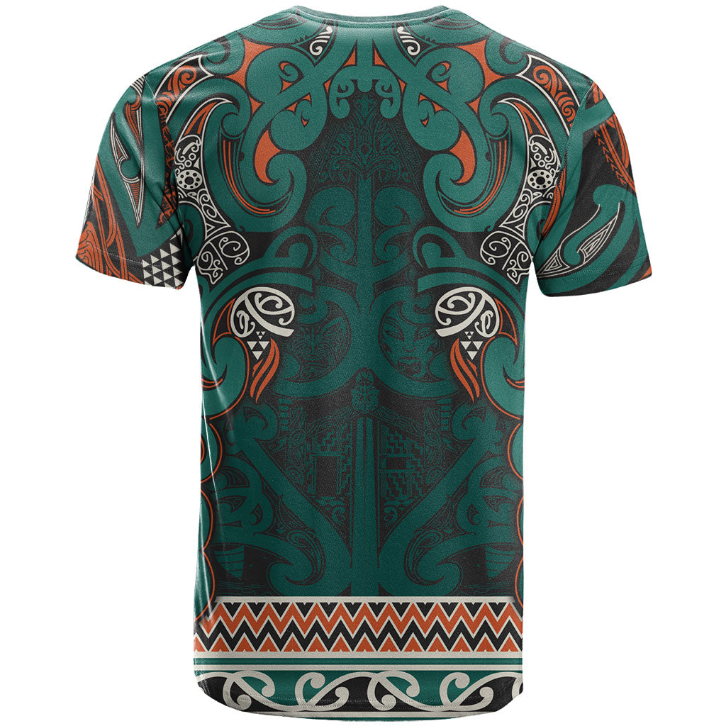 Aotearoa Iwi Ngāti Maru Taranaki T Shirt Maori Wharenui House Tribal Pattern LT9 - Polynesian Pride