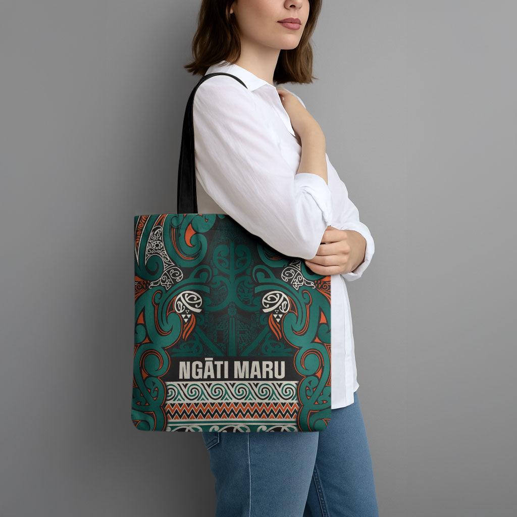 Aotearoa Iwi Ngāti Maru Taranaki Tote Bag Maori Wharenui House Tribal Pattern LT9 - Polynesian Pride