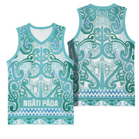 Aotearoa Iwi Ngati Paoa Basketball Jersey Maori Wharenui House Tribal Pattern LT9 - Polynesian Pride