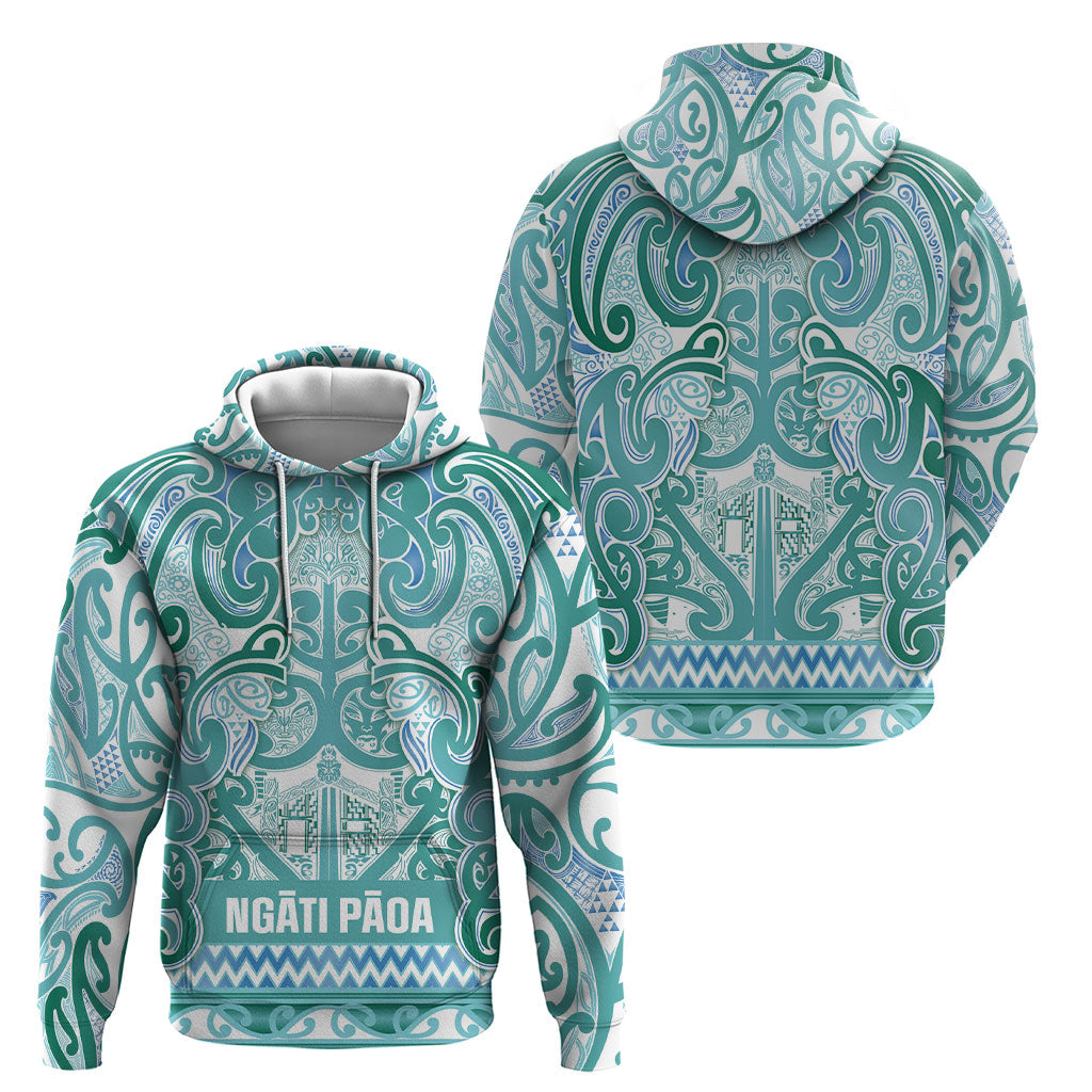 Aotearoa Iwi Ngati Paoa Hoodie Maori Wharenui House Tribal Pattern LT9 - Polynesian Pride