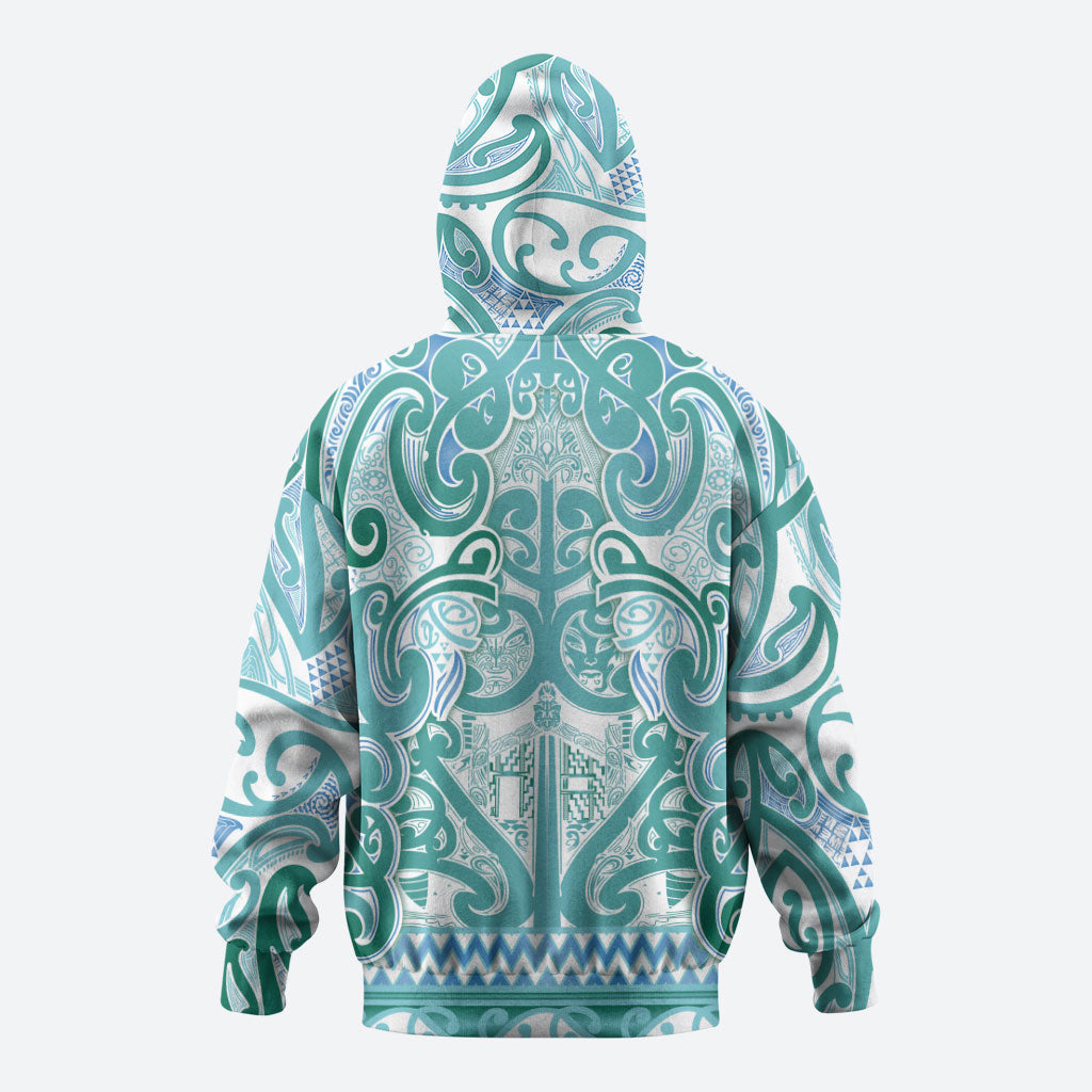 Aotearoa Iwi Ngati Paoa Hoodie Maori Wharenui House Tribal Pattern LT9 - Polynesian Pride